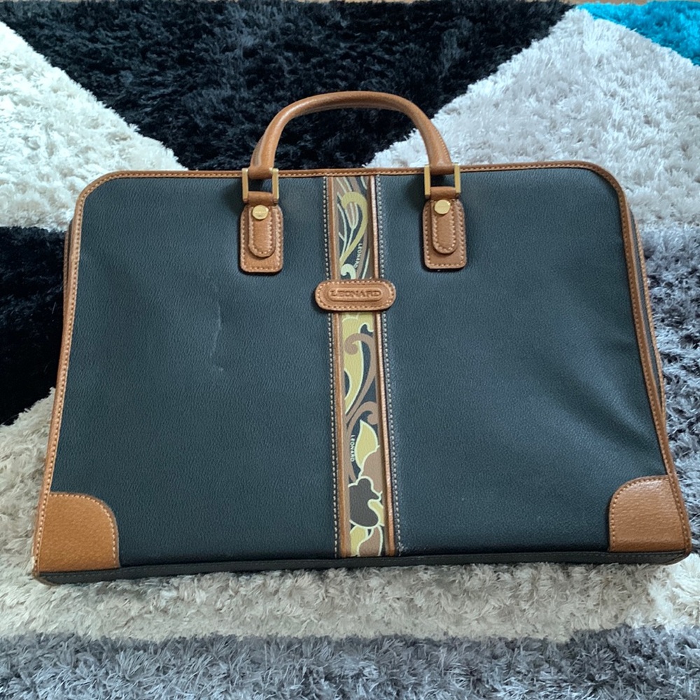 Vintage Leonard Leather Briefcase.
